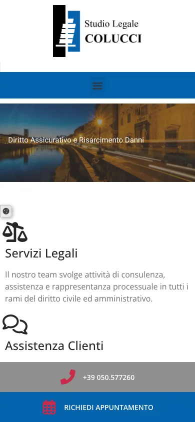 Studio Legale Colucci: anteprima della versione mobile
